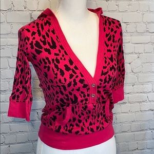 POOF EXCELLENCE Hot Pink Cheetah Top